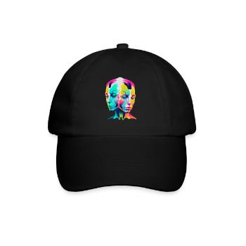 Twin heads - Baseball Cap - black/black - Front
