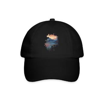 Landschaft - Baseballkappe - Schwarz/Schwarz - Vorne