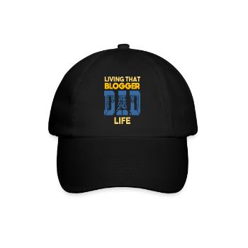 Living That Blogger Dad Life Blogger Papa - Baseballkappe - Schwarz/Schwarz - Vorne