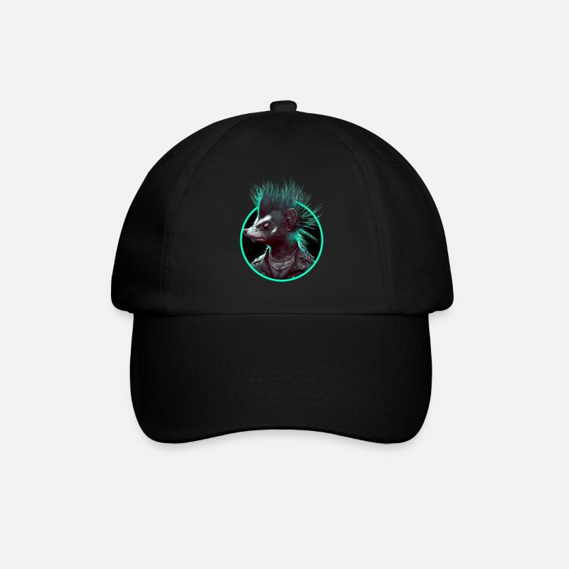 Punk Stinktier - Baseballkappe - Schwarz/Schwarz