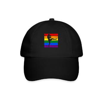 Frauen Kickboxen LGBTQ - Baseballkappe - Schwarz/Schwarz - Vorne