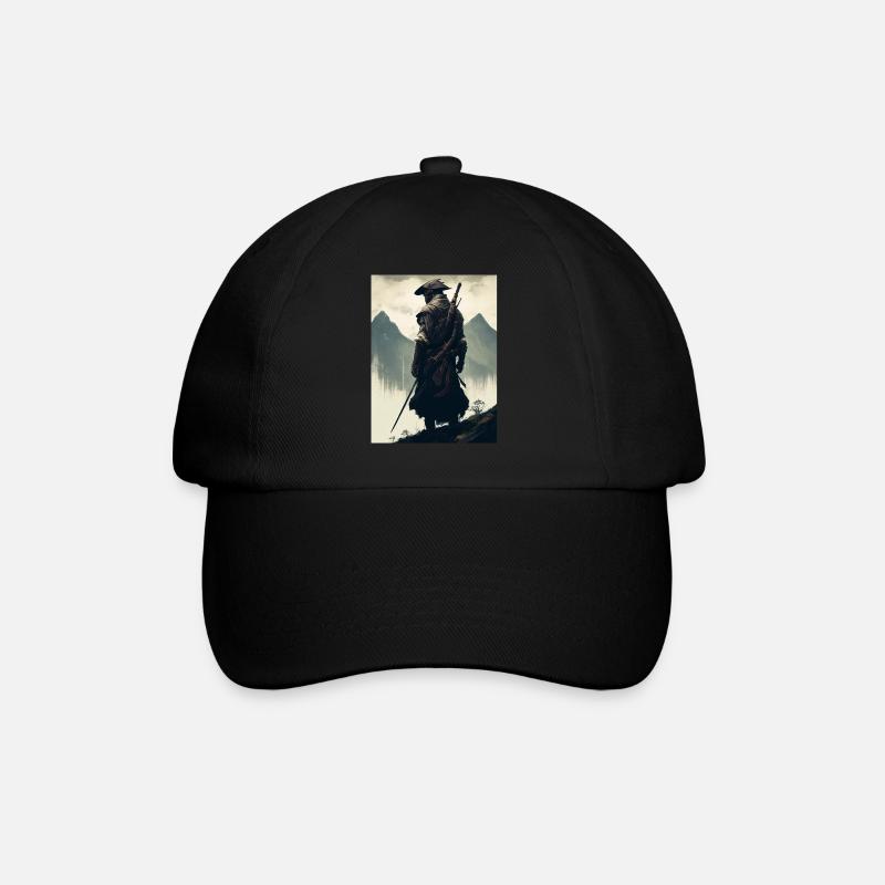 Berg-Samurai - Baseballkappe - Schwarz/Schwarz