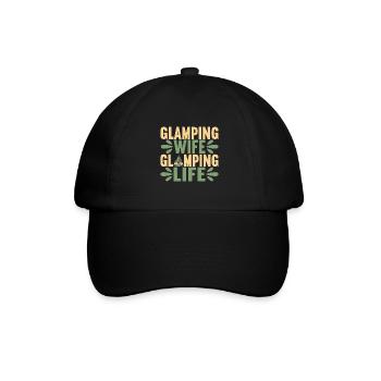 Glamping Glamper - Baseballkappe - Schwarz/Schwarz - Vorne