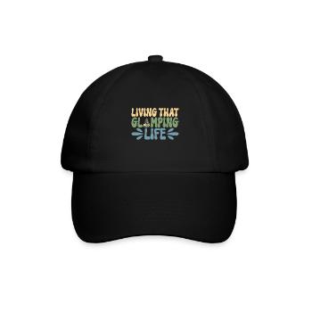 Glamping Glamper - Baseballkappe - Schwarz/Schwarz - Vorne