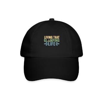 Glamping Glamper - Baseballkappe - Schwarz/Schwarz - Vorne