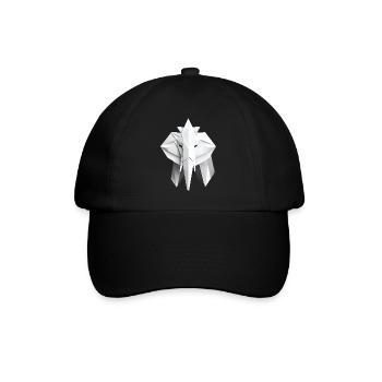 Origami Paper Elephant - Baseball Cap - black/black - Front