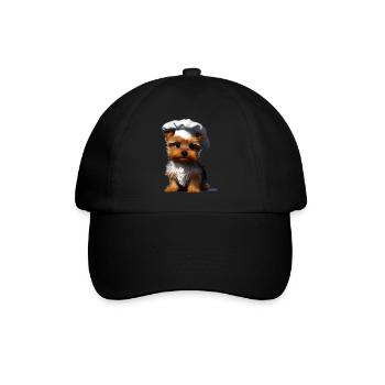 Restaurateur Yorkshire Terrier Chien de cuisine chiot - Casquette classique - noir/noir - Devant
