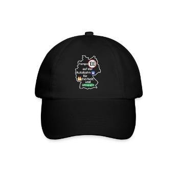Deutschland 100 - Baseballkappe - Schwarz/Schwarz - Vorne