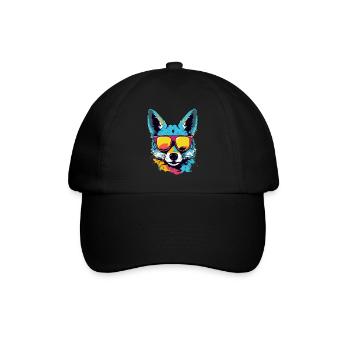 Blau der Schakal - Baseballkappe - Schwarz/Schwarz - Vorne