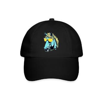 Toto le cheval à lunettes - Casquette classique - noir/noir - Devant
