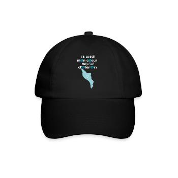 Jai laissé mon cœur à l'île d'Oléron 1 - Casquette classique - noir/noir - Devant