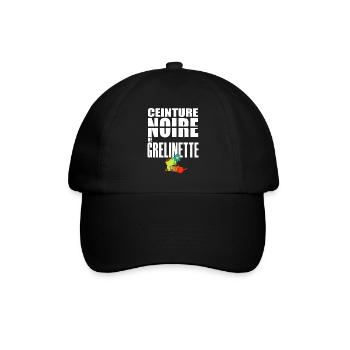 Jardin ceinture noire grelinette humour jardinier - Casquette classique - noir/noir - Devant