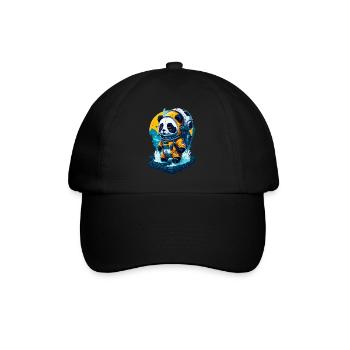 Cute Panda Astronaut - Baseball Cap - black/black - Front
