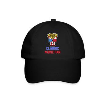 Popcorn Statement Cinema Night Movies Binge Watching - Baseball Cap - black/black - Front