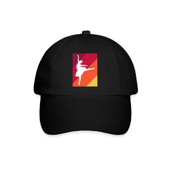 Dancing Dance Music - Baseballkappe - Schwarz/Schwarz - Vorne