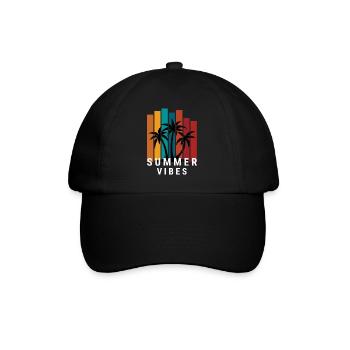 Summer Vibes - Summer, Sun, Sunshine - Baseball Cap - black/black - Front