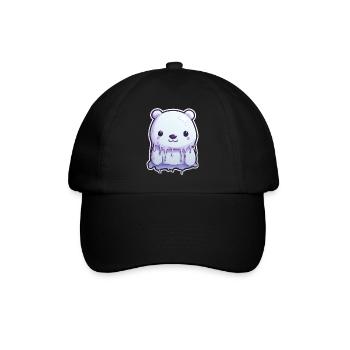 Süßer Eisbär Eis - Baseballkappe - Schwarz/Schwarz - Vorne