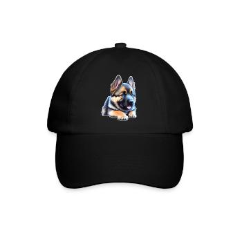 Cute German Shepherd Puppy - Baseball Cap - black/black - Front
