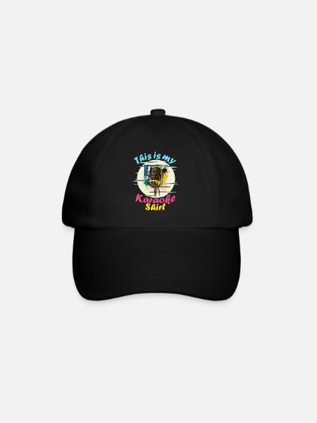 Das ist mein Karaoke Shirt - Baseballkappe - Schwarz/Schwarz