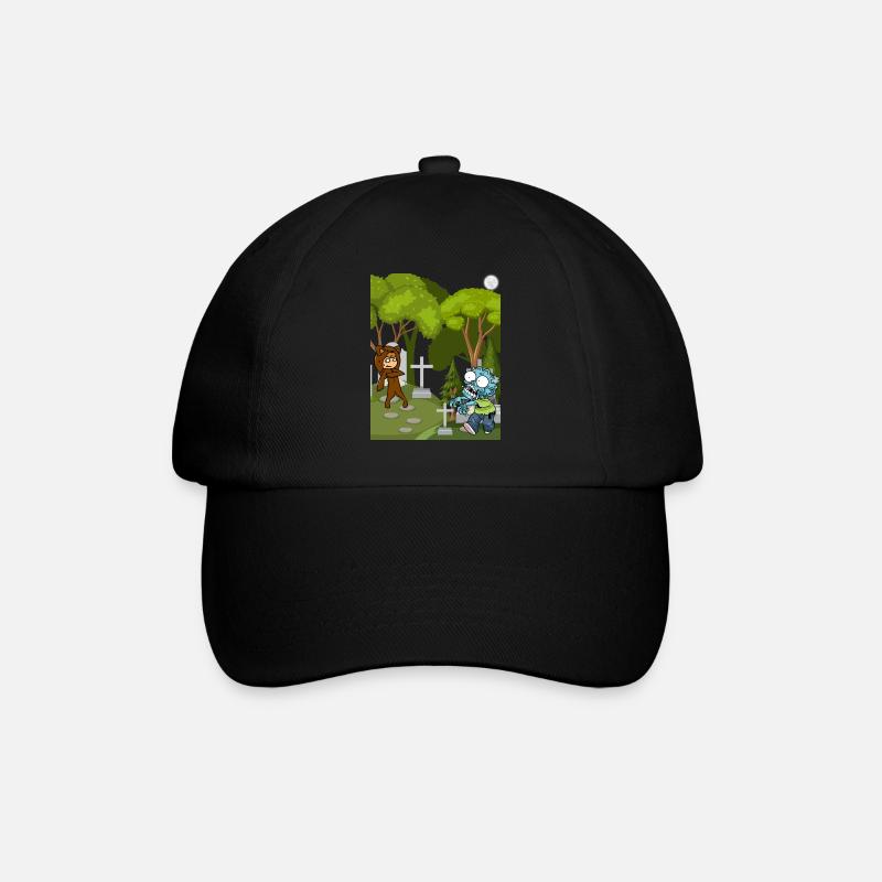 Friedhof der Zombies - Baseballkappe - Schwarz/Schwarz