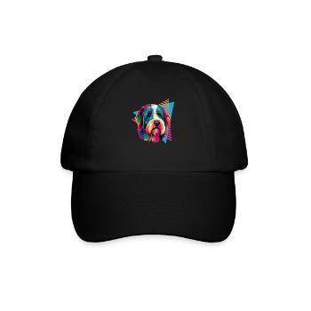 Bearded Collie 80s Style - Baseball Cap - black/black - Front