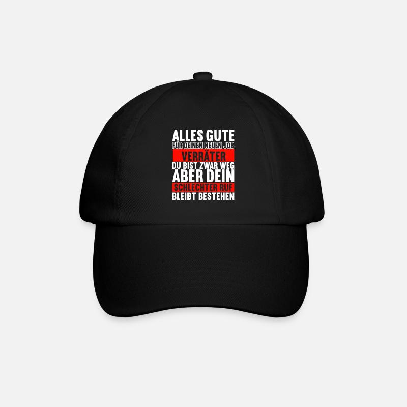Abschiedsgeschenk Kollege Jobwechsel - Baseballkappe - Schwarz/Schwarz