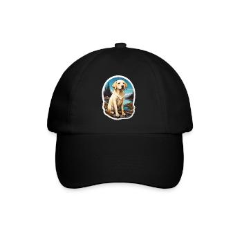 Labrador Retriever chiens autocollant - Casquette classique - noir/noir - Devant