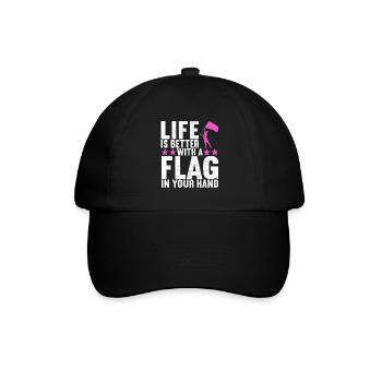 Drapeau agitant la fanfare garde de couleur - Casquette classique - noir/noir - Devant