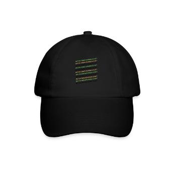 schorli grün - Baseballkappe - Schwarz/Schwarz - Vorne