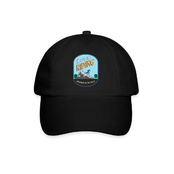 Downhilll Riding Design - Baseball Cap - black/black - Front
