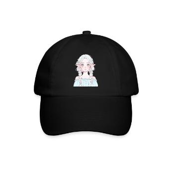 Anime, Fille d’anime, Fille d’anime, Elfe - Casquette classique - noir/noir - Devant