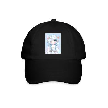 Anime Girl Anime Fille Elfe - Casquette classique - noir/noir - Devant