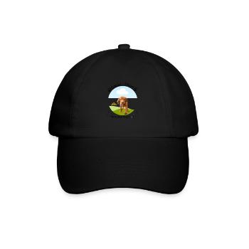 Dog Shirt, Dog Walk, Vizsla, Trending, Modern, Dog - Baseball Cap - black/black - Front