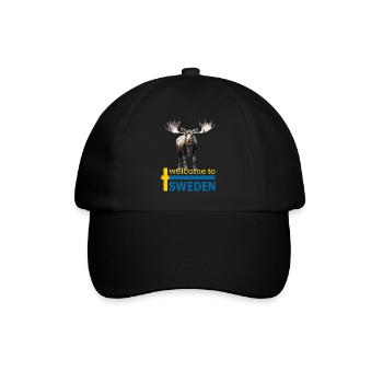 Schweden Schwedischer Elch bestes Tier Geweih Hirsch Hirsch - Baseballkappe - Schwarz/Schwarz - Vorne