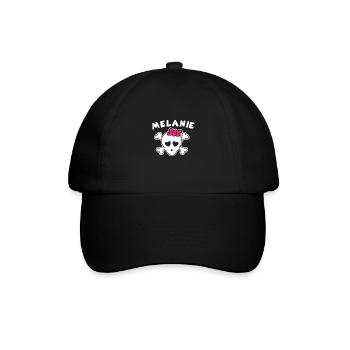 Pirate Melanie Design pour les filles et les femmes - Casquette classique - noir/noir - Devant