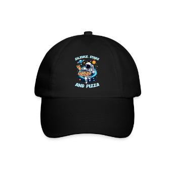 Silence Stars & Pizza - Baseball Cap - black/black - Front