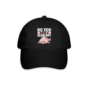 Poisson blob mignon poisson laid - Casquette classique - noir/noir - Devant