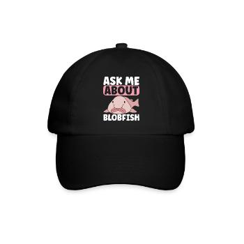 Poisson blob mignon poisson laid - Casquette classique - noir/noir - Devant