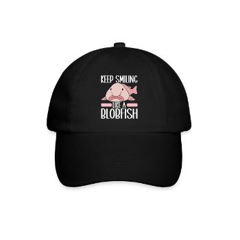 Poisson blob mignon poisson laid - Casquette classique - noir/noir - Devant