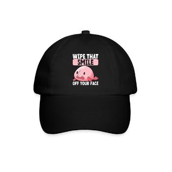 Poisson blob mignon poisson laid - Casquette classique - noir/noir - Devant