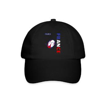 france rugby design,rugby france ,france - Casquette classique - noir/noir - Devant