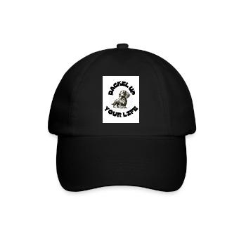 Dackel up your life - Baseballkappe - Schwarz/Schwarz - Vorne