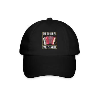 Akkordeon Instrument Akkordeonspieler - Baseballkappe - Schwarz/Schwarz - Vorne