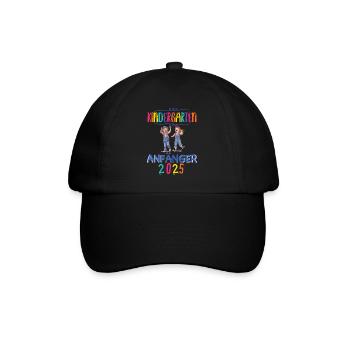 Kindergarten Anfänger 2025 Kita Kiga Hort Kinder - Baseballkappe - Schwarz/Schwarz - Vorne