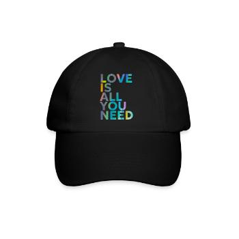LOVE IS ALL YOU NEED - Baseballkappe - Schwarz/Schwarz - Vorne