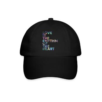 LOVE IS THE RHYTHM OF THE HEART - Baseball Cap - black/black - Front