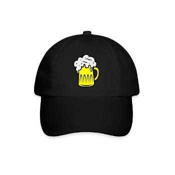 Beer 002 - Baseball Cap - black/black - Front