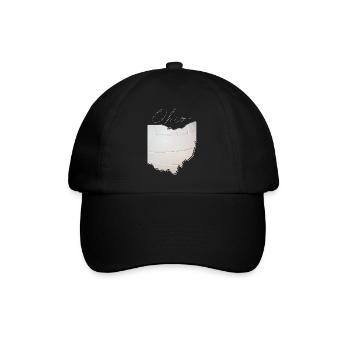Ohio (États-Unis) | Vrai volley-ball | Script de carte - Casquette classique - noir/noir - Devant