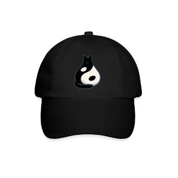 YinYang Cat - Baseball Cap - black/black - Front