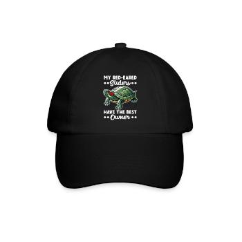 Turtle Red-eared Turtle - Baseball Cap - black/black - Front